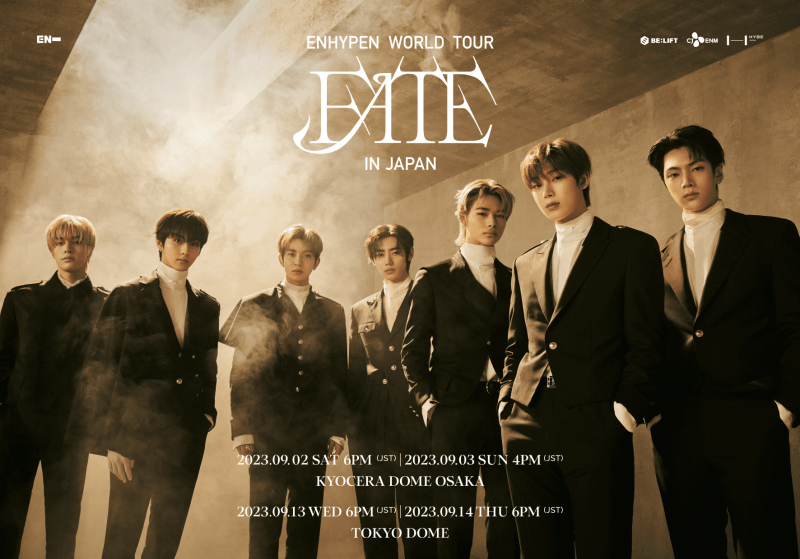 【ENHYPEN】初のドームツアー『ENHYPEN WORLD TOUR ‘FATE’ IN JAPAN』詳細決定！