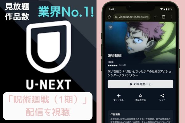 unext 呪術廻戦（1期） 配信