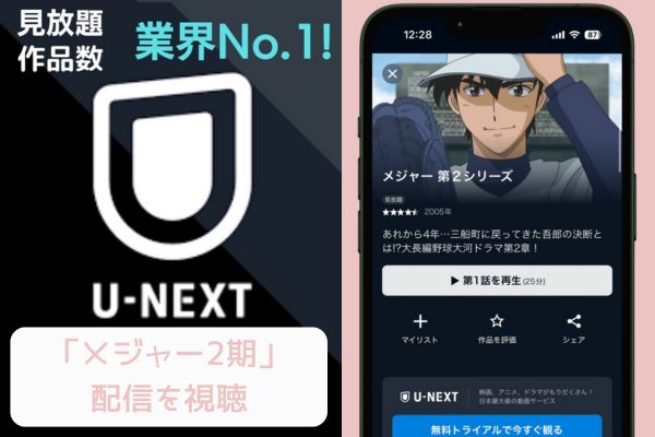 unext メジャー 2期 配信