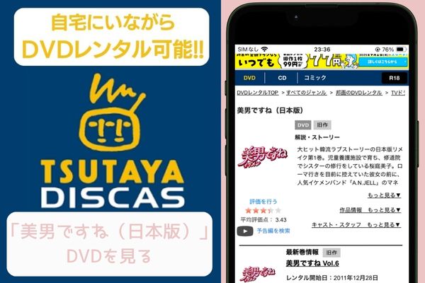 tsutaya 美男ですね（日本版） レンタル