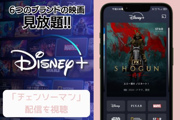 Disney+ チェンソーマン 配信