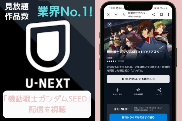 unext 機動戦士ガンダムSEED 配信