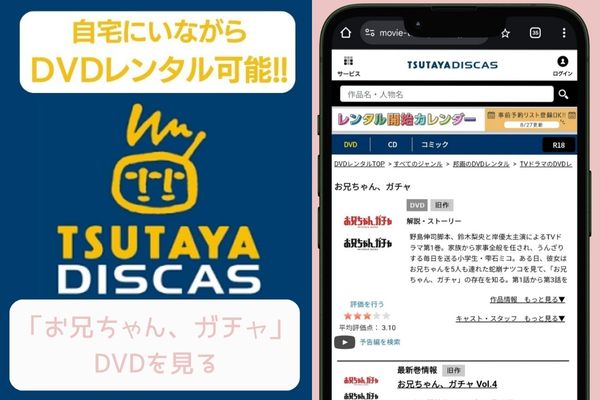 tsutaya　お兄ちゃん、ガチャ　レンタル