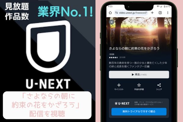 U-NEXT さよならの朝に約束の花をかざろう 配信