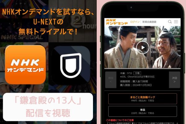 U-NEXT NHK 鎌倉殿の13人 配信