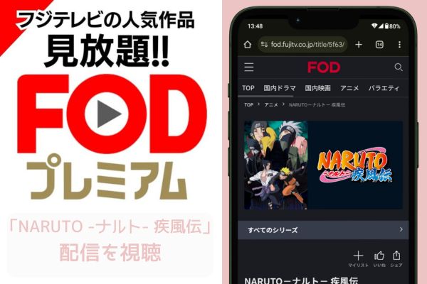 fod NARUTO -ナルト- 疾風伝 配信