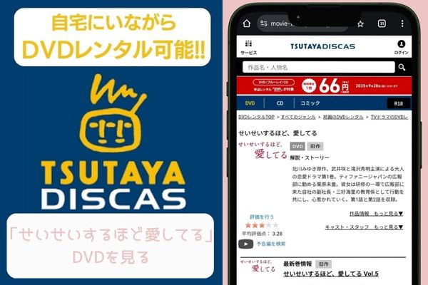 tsutaya せいせいするほど愛してる レンタル