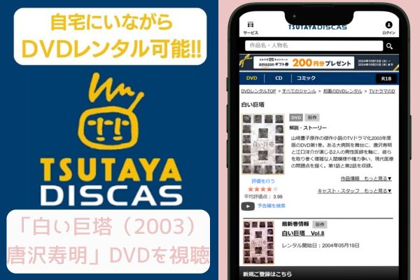 tsutaya 白い巨塔（2003）唐沢寿明 レンタル