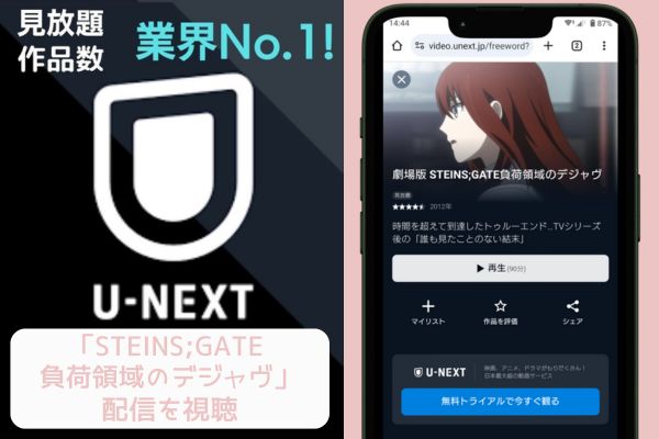 U-NEXT STEINS;GATE 負荷領域のデジャヴ 配信