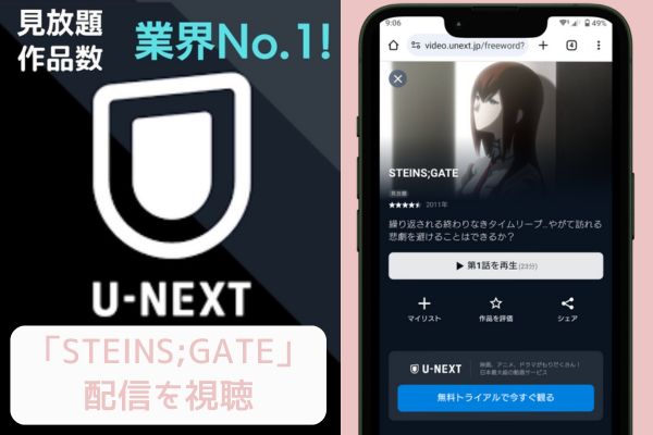 unext STEINS;GATE 配信