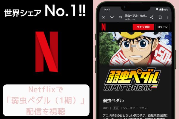 netflix 弱虫ペダル（1期） 配信