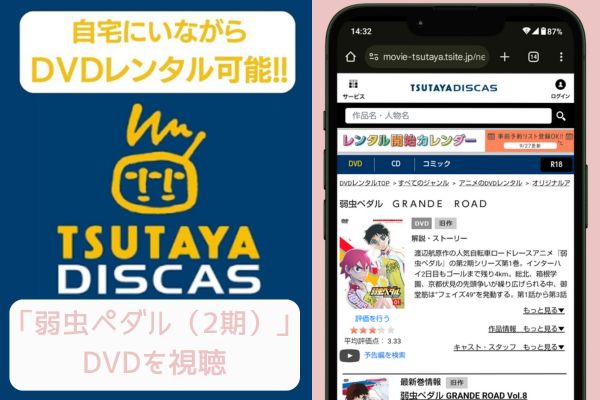 tsutaya 弱虫ペダル（2期） レンタル