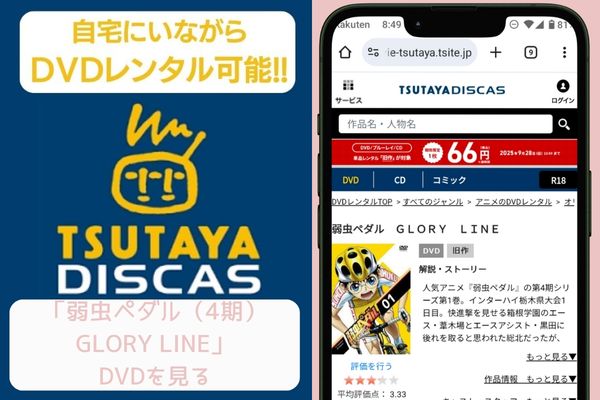 tsutaya 弱虫ペダル（4期）GLORY LINE レンタル