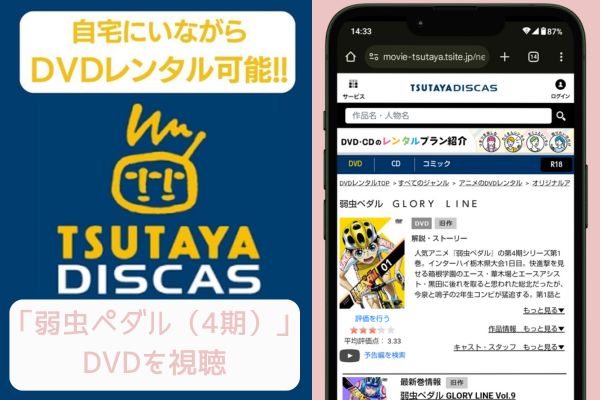 tsutaya 弱虫ペダル（4期） レンタル