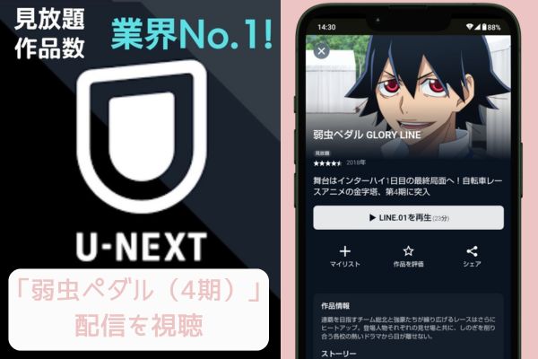 unext 弱虫ペダル（4期） 配信