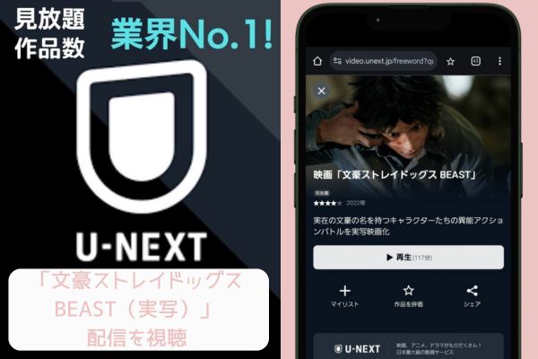 unext 文豪ストレイドッグス BEAST（実写） 配信