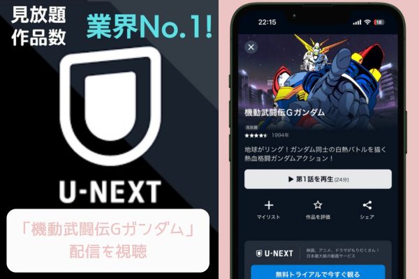 U-NEXT 機動武闘伝Gガンダム 配信