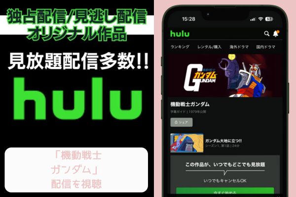 Hulu 機動戦士ガンダム 配信