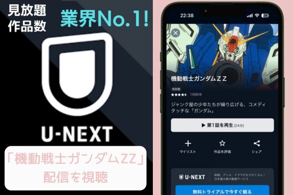 U-NEXT 機動戦士ガンダムZZ 配信