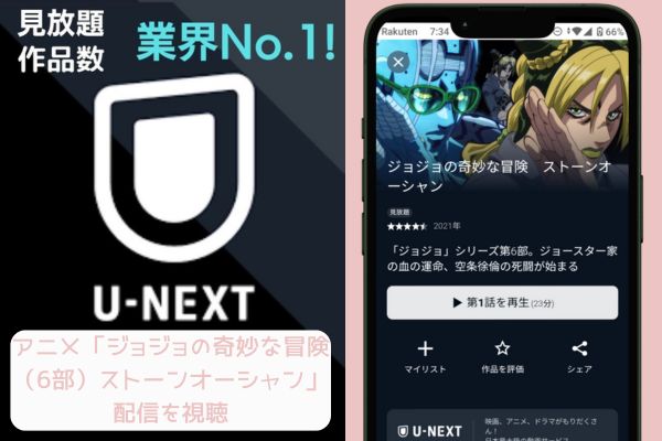 ジョジョの奇妙な冒険（6部） unext