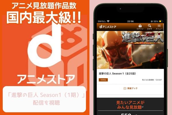 danime 進撃の巨人 Season1(1期) 配信