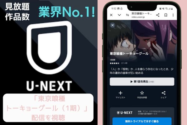 unext 東京喰種トーキョーグール（1期） 配信