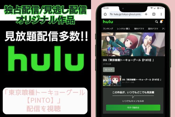 hulu 東京喰種トーキョーグール【PINTO】 配信