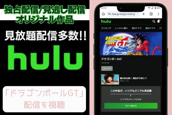 hulu ドラゴンボールGT 配信