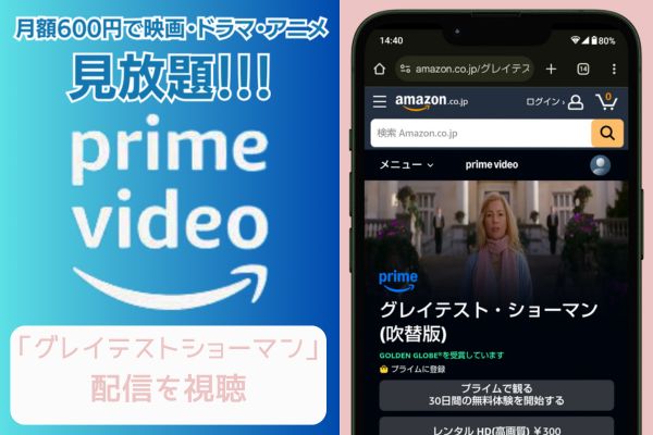 amazon グレイテストショーマン 配信