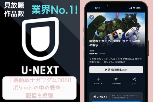 U-NEXT 機動戦士ガンダム0080 ポケットの中の戦争 配信