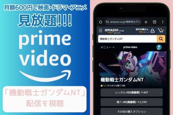 amazon 機動戦士ガンダムNT 配信