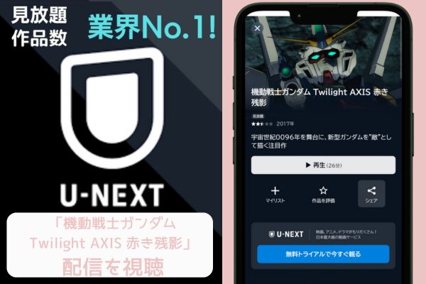 unext 機動戦士ガンダム Twilight AXIS 赤き残影 配信