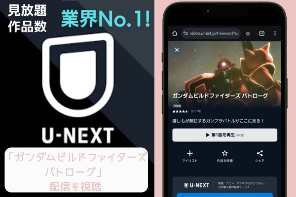 unext ガンダムビルドファイターズ バトローグ 配信