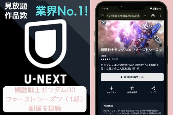 unext 機動戦士ガンダム00 ファーストシーズン（1期） 配信