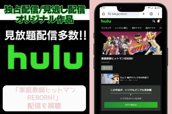 hulu 家庭教師ヒットマンREBORN! 配信