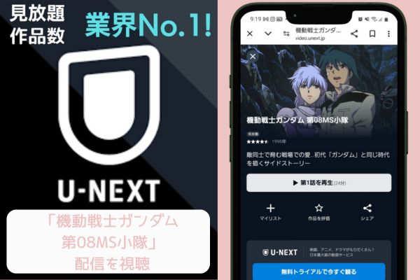 unext 機動戦士ガンダム 第08MS小隊 配信