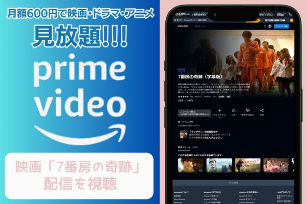 amazonプライム 7番房の奇跡 配信