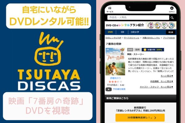 tsutaya 7番房の奇跡 レンタル