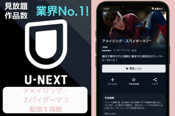 unext アメイジング・スパイダーマン 配信