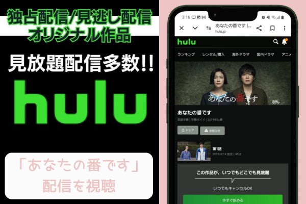 hulu あなたの番です 配信