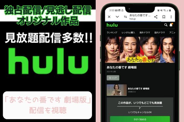 hulu あなたの番です 劇場版 配信