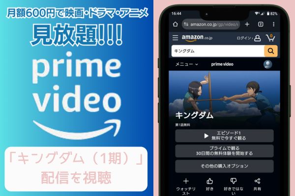 amazonプライム キングダム（1期） 配信