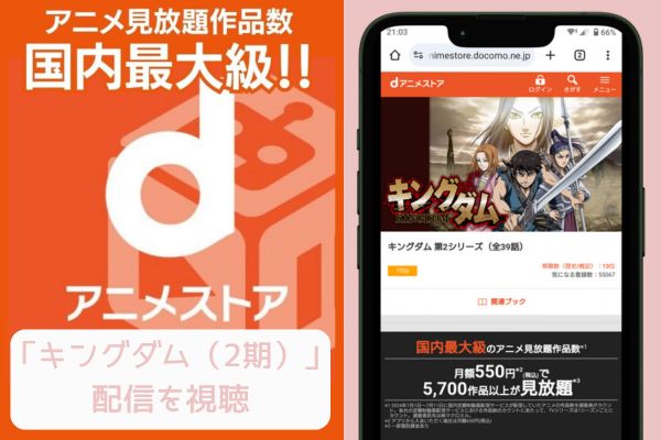 dアニメストア キングダム（2期） 配信