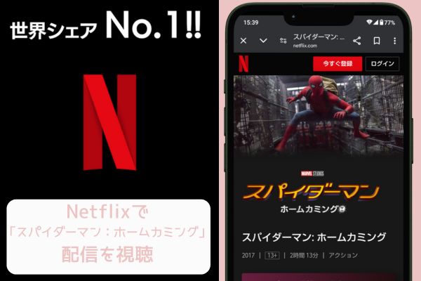 netflix スパイダーマン：ホームカミング 配信