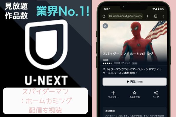 unext スパイダーマン：ホームカミング 配信