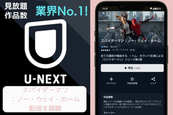 unext スパイダーマン：ノー・ウェイ・ホーム 配信