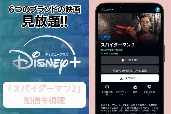 スパイダーマン2 disney 配信