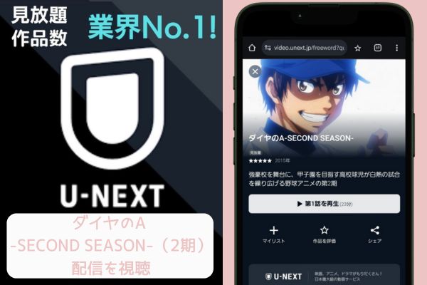 unext ダイヤのA -SECOND SEASON-（2期） 配信