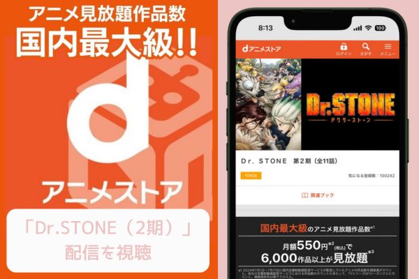 dアニメ Dr.STONE 2期 配信
