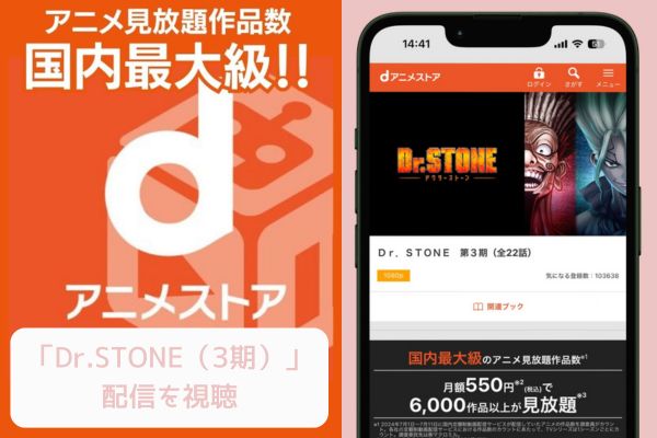 dアニメストア Dr.STONE3期 配信
